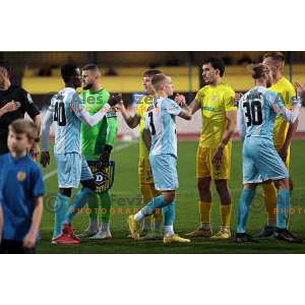 in action during Prva Liga Telemach 2022-2023 football match between Domzale and Gorica in Domzale, Slovenia on October 28,2022