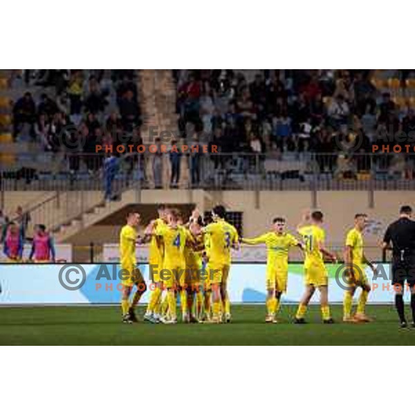 in action during Prva Liga Telemach 2022-2023 football match between Domzale and Gorica in Domzale, Slovenia on October 28,2022