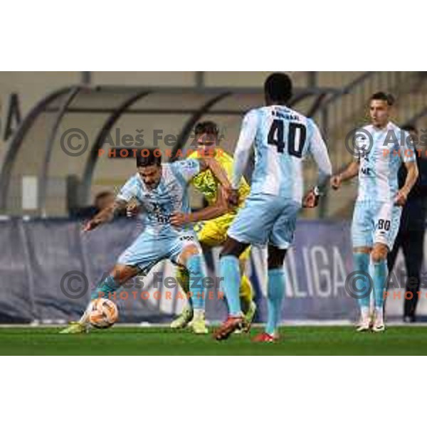 in action during Prva Liga Telemach 2022-2023 football match between Domzale and Gorica in Domzale, Slovenia on October 28,2022