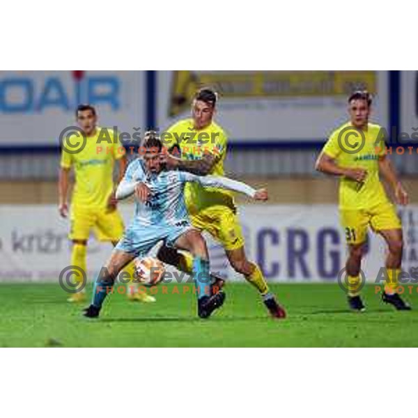 in action during Prva Liga Telemach 2022-2023 football match between Domzale and Gorica in Domzale, Slovenia on October 28,2022