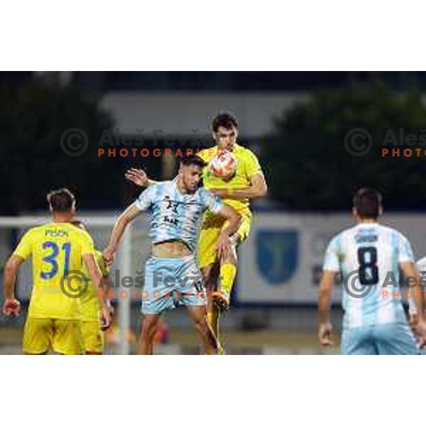 in action during Prva Liga Telemach 2022-2023 football match between Domzale and Gorica in Domzale, Slovenia on October 28,2022