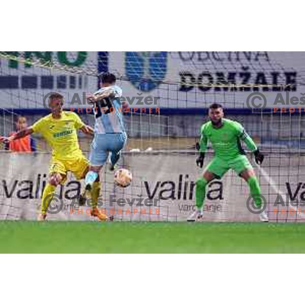 in action during Prva Liga Telemach 2022-2023 football match between Domzale and Gorica in Domzale, Slovenia on October 28,2022