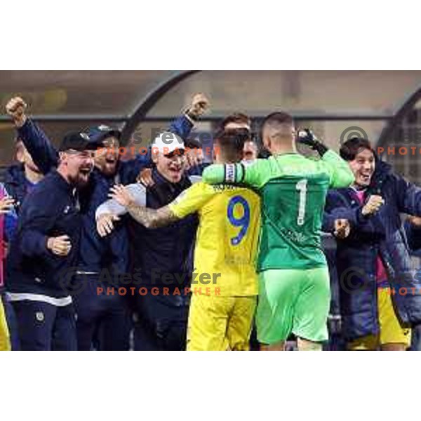 in action during Prva Liga Telemach 2022-2023 football match between Domzale and Gorica in Domzale, Slovenia on October 28,2022