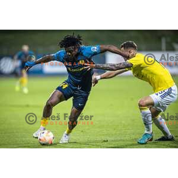 Charles Chukwubuikem Ikwuemesi in action during Prva liga Telemach football match between Celje and Maribor in Arena z’dezele, Celje, Slovenia on October 29, 2022. Photo: Jure Banfi