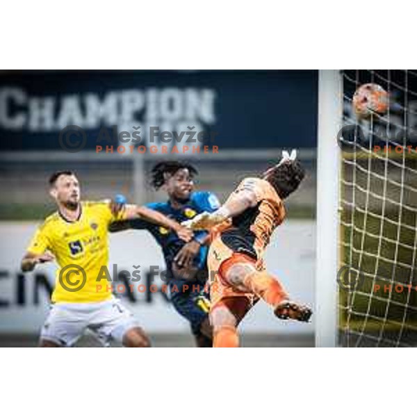 Azbe Jug in action during friendly handball match between Slovenia and Croatia in Lasko, Slovenia on October 27, 2022