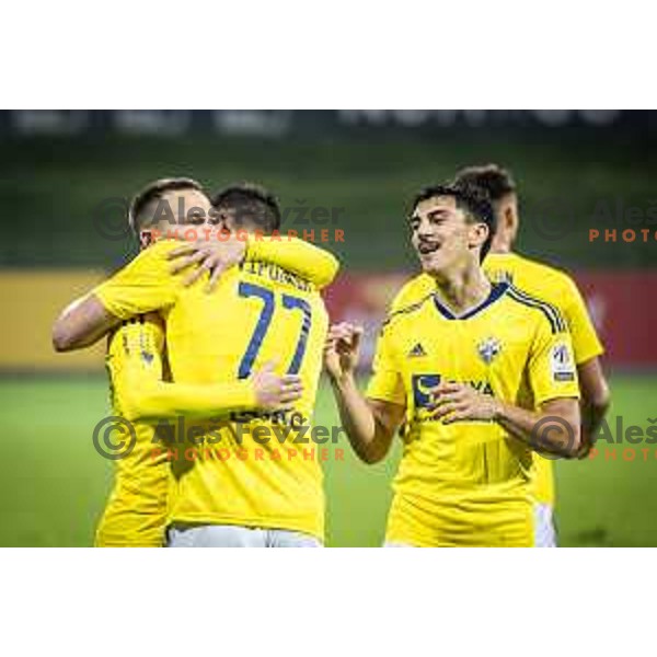 Martin Milec celebrating during Prva liga Telemach football match between Celje and Maribor in Arena z’dezele, Celje, Slovenia on October 29, 2022. Photo: Jure Banfi