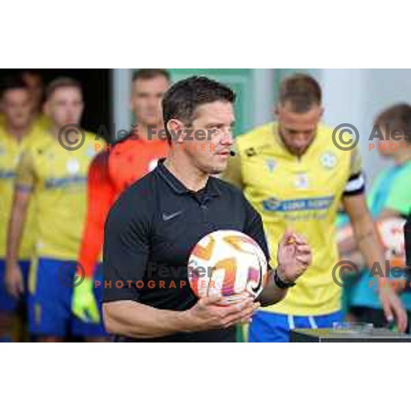 In action during Prva Liga Telemach 2022-2023 football match between Olimpija and Koper in SRC Stozice, Ljubljana, Slovenia on October 30, 2022