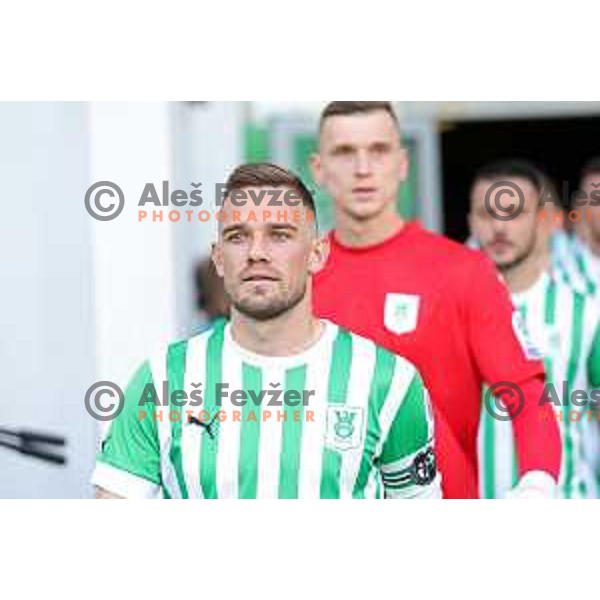 Timi Max Elsnik in action during Prva Liga Telemach 2022-2023 football match between Olimpija and Koper in SRC Stozice, Ljubljana, Slovenia on October 30, 2022