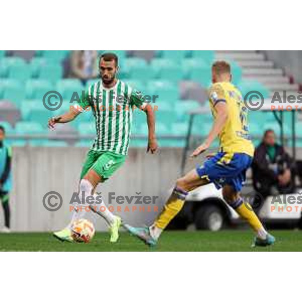 Mustafa Nukic in action during Prva Liga Telemach 2022-2023 football match between Olimpija and Koper in SRC Stozice, Ljubljana, Slovenia on October 30, 2022