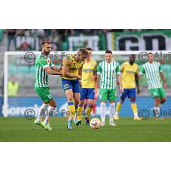 In action during Prva Liga Telemach 2022-2023 football match between Olimpija and Koper in SRC Stozice, Ljubljana, Slovenia on October 30, 2022