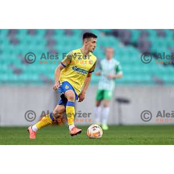 In action during Prva Liga Telemach 2022-2023 football match between Olimpija and Koper in SRC Stozice, Ljubljana, Slovenia on October 30, 2022