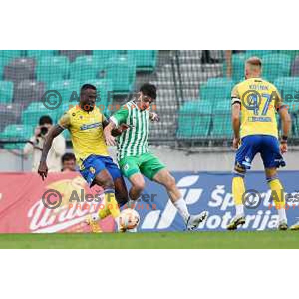 In action during Prva Liga Telemach 2022-2023 football match between Olimpija and Koper in SRC Stozice, Ljubljana, Slovenia on October 30, 2022