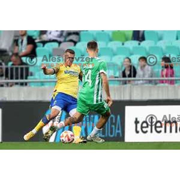 In action during Prva Liga Telemach 2022-2023 football match between Olimpija and Koper in SRC Stozice, Ljubljana, Slovenia on October 30, 2022