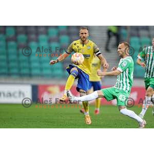 Andrej Kotnik in action during Prva Liga Telemach 2022-2023 football match between Olimpija and Koper in SRC Stozice, Ljubljana, Slovenia on October 30, 2022