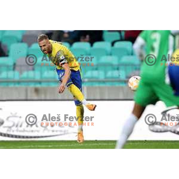 Andrej Kotnik in action during Prva Liga Telemach 2022-2023 football match between Olimpija and Koper in SRC Stozice, Ljubljana, Slovenia on October 30, 2022