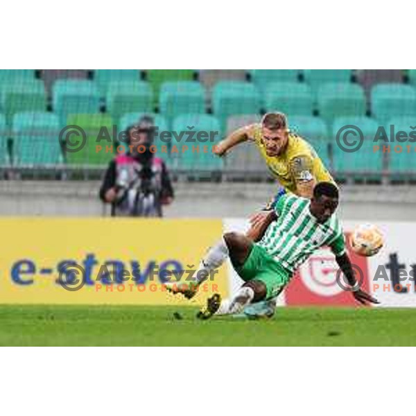 In action during Prva Liga Telemach 2022-2023 football match between Olimpija and Koper in SRC Stozice, Ljubljana, Slovenia on October 30, 2022