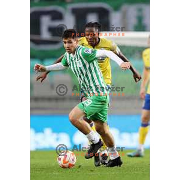 Svit Seslar in action during Prva Liga Telemach 2022-2023 football match between Olimpija and Koper in SRC Stozice, Ljubljana, Slovenia on October 30, 2022