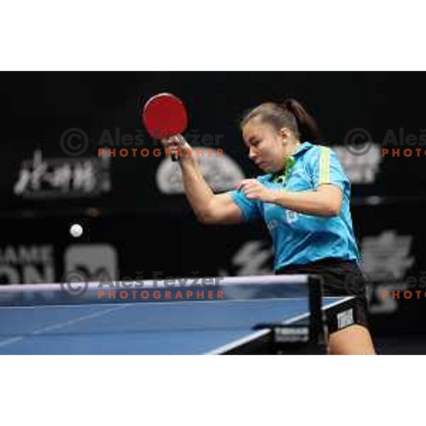 Lara Opeka during Women\'s singles qualifying first day for World Table tennis Contender Nova Gorica, Slovenia on October 31, 2022