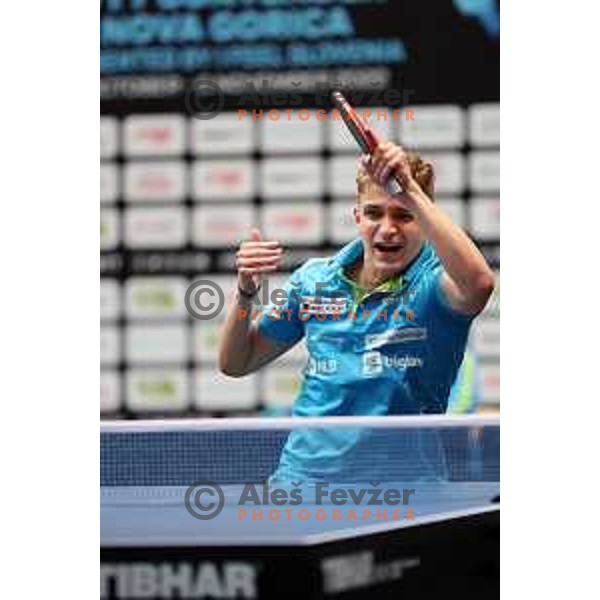 Peter Hribar during Men\'s singles qualifying first day for World Table Tennis Contender Nova Gorica, Slovenia on October 31, 2022