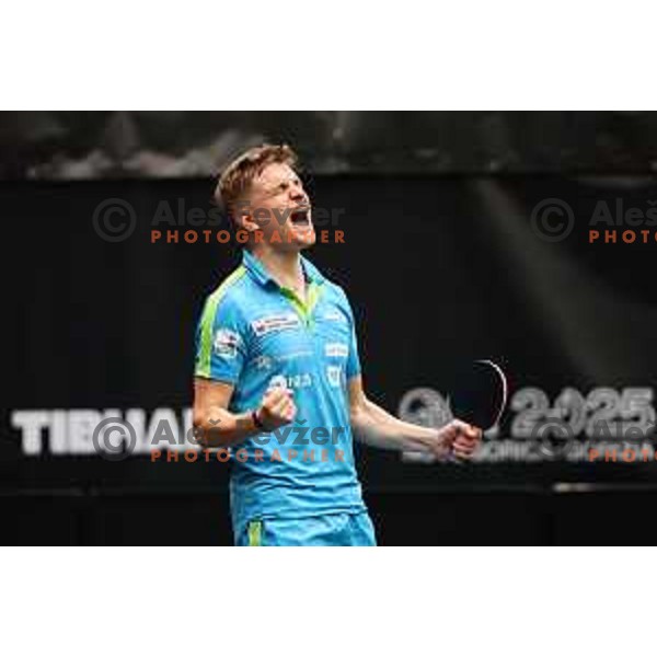 Peter Hribar during Men\'s singles qualifying first day for World Table Tennis Contender Nova Gorica, Slovenia on October 31, 2022