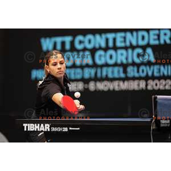 Sara Tokic during Women\'s singles qualifying first day for World Table tennis Contender Nova Gorica, Slovenia on October 31, 2022