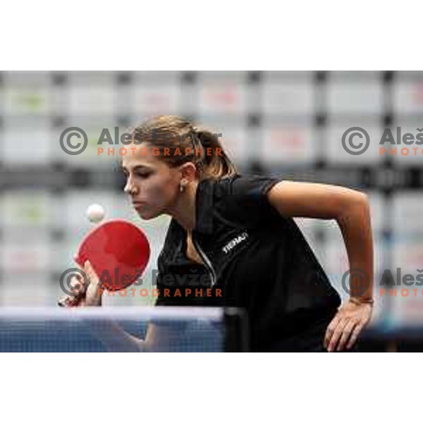 Sara Tokic during Women\'s singles qualifying first day for World Table tennis Contender Nova Gorica, Slovenia on October 31, 2022