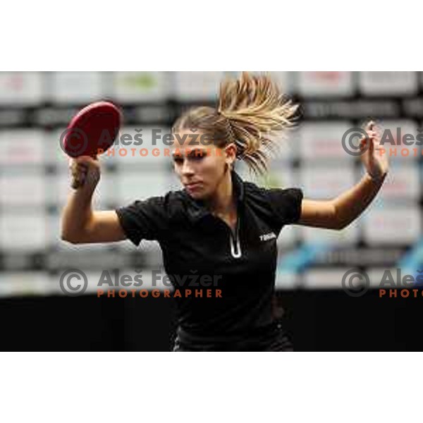 Sara Tokic during Women\'s singles qualifying first day for World Table tennis Contender Nova Gorica, Slovenia on October 31, 2022