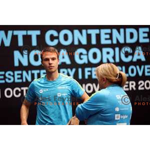 Tilen Cvetko during Men\'s singles qualifying first day for World Table tennis Contender Nova Gorica, Slovenia on October 31, 2022