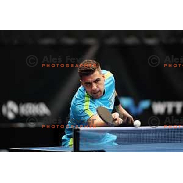 Darko Jorgic of Slovenia competes at World Table Tennis Contender Nova Gorica, Slovenia on November 3, 2022