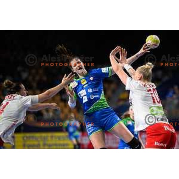 Ana Gros in action during handball match between Slovenia and Denmark at Women\'s EHF Euro 2022, Celje, Slovenia on November 4, 2022 