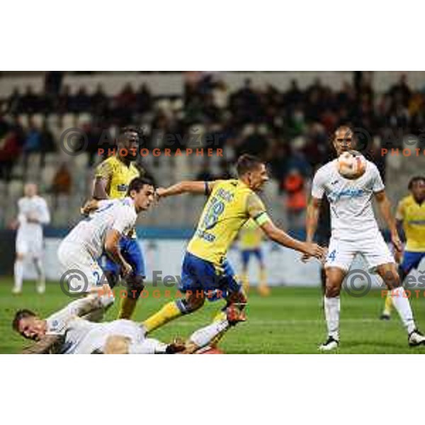 Matej Palcic of Koper in action during Prva Liga Telemach 2022-2023 football match between Koper and Domzale at Bonifika Arena in Koper, Slovenia on November 4, 2022