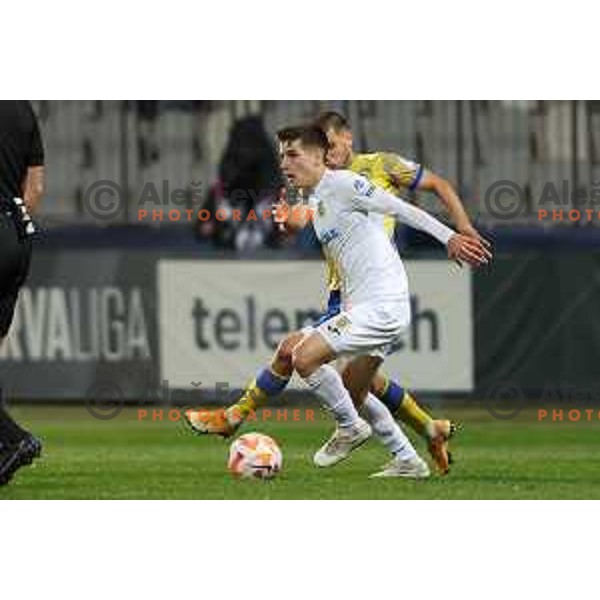 Ziga Repas in action during Prva Liga Telemach 2022-2023 football match between Koper and Domzale at Bonifika Arena in Koper, Slovenia on November 4, 2022