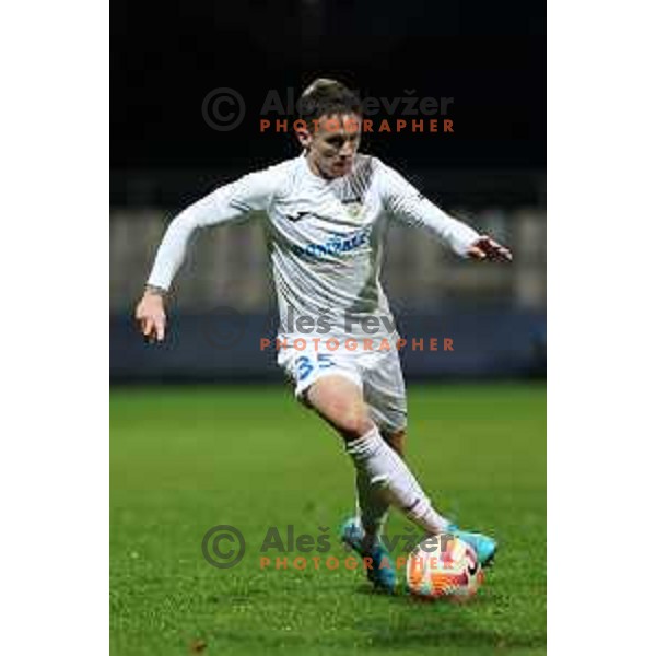 Mitja Ilenic in action during Prva Liga Telemach 2022-2023 football match between Koper and Domzale at Bonifika Arena in Koper, Slovenia on November 4, 2022