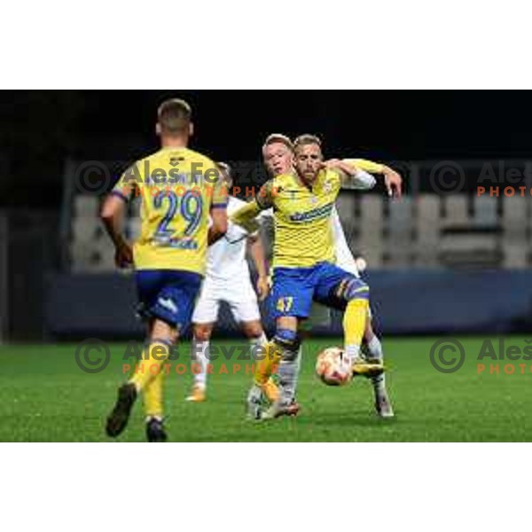 Andrej Kotnik of Koper in action during Prva Liga Telemach 2022-2023 football match between Koper and Domzale at Bonifika Arena in Koper, Slovenia on November 4, 2022