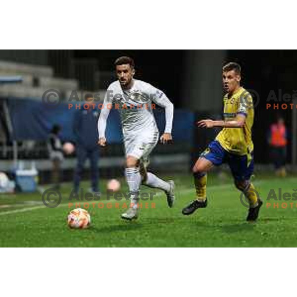 in action during Prva Liga Telemach 2022-2023 football match between Koper and Domzale at Bonifika Arena in Koper, Slovenia on November 4, 2022