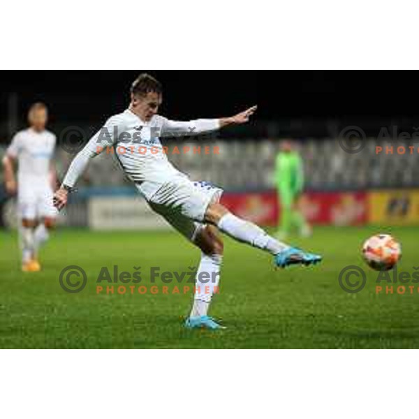 Mitja Ilenic in action during Prva Liga Telemach 2022-2023 football match between Koper and Domzale at Bonifika Arena in Koper, Slovenia on November 4, 2022