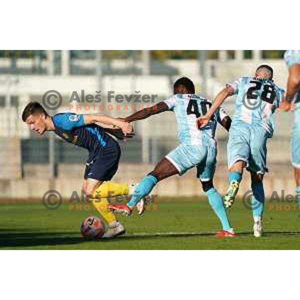 Jon Sporn in action during Prva Liga Telemach 2022-2023 football match between Gorica and Celje in Nova Gorica, Slovenia on November 5, 2022