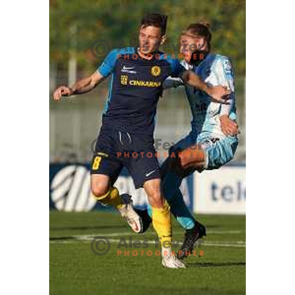in action during Prva Liga Telemach 2022-2023 football match between Gorica and Celje in Nova Gorica, Slovenia on November 5, 2022