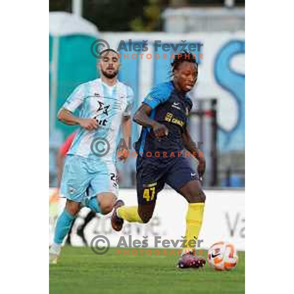 in action during Prva Liga Telemach 2022-2023 football match between Gorica and Celje in Nova Gorica, Slovenia on November 5, 2022