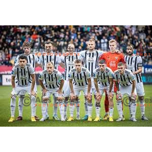 Mura starting eleven during Prva liga Telemach football match between Maribor and Mura in Ljudski vrt, Maribor, Slovenia on November 6, 2022. Photo: Jure Banfi