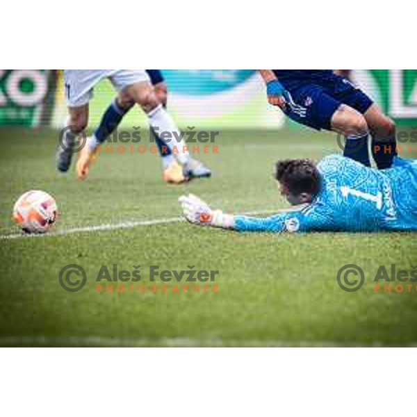 Azbe Jug in action during Prva liga Telemach football match between Maribor and Mura in Ljudski vrt, Maribor, Slovenia on November 6, 2022. Photo: Jure Banfi