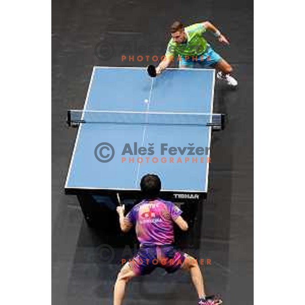 Darko Jorgic of Slovenia in action during the Final of World Table Tennis Contender Nova Gorica, Slovenia on November 6, 2022