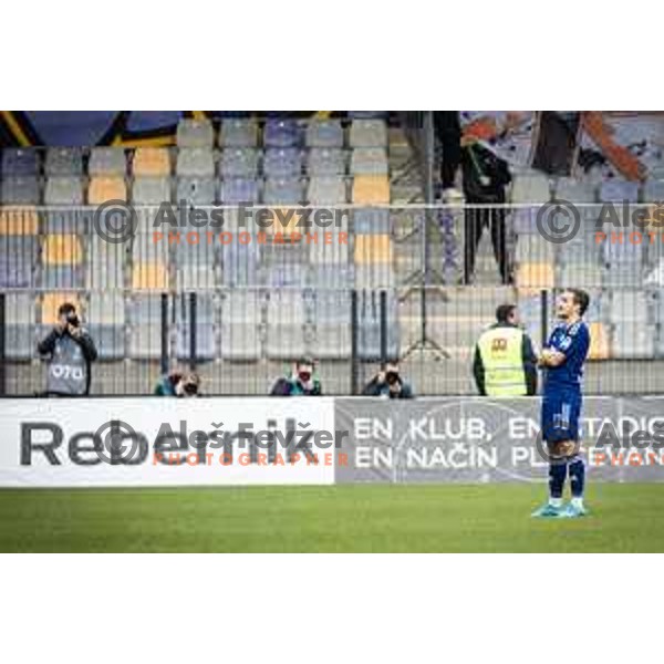 Ivan Brnic celebrating during Prva liga Telemach football match between Maribor and Mura in Ljudski vrt, Maribor, Slovenia on November 6, 2022. Photo: Jure Banfi