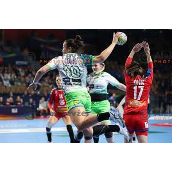 Tjasa Stanko in action during the handball match between Slovenia and Serbia at Women\'s EHF Euro 2022, Celje, Slovenia on November 8, 2022