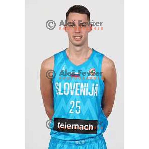 Member of Slovenia Basketball team during photo shooting in Ljubljana, Slovenia on November 8, 2022