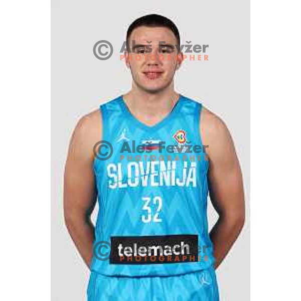 Member of Slovenia Basketball team during photo shooting in Ljubljana, Slovenia on November 8, 2022