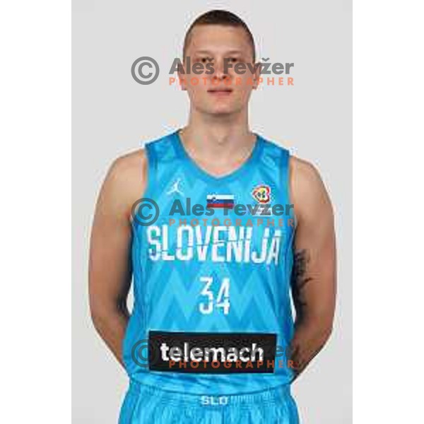 Member of Slovenia Basketball team during photo shooting in Ljubljana, Slovenia on November 8, 2022