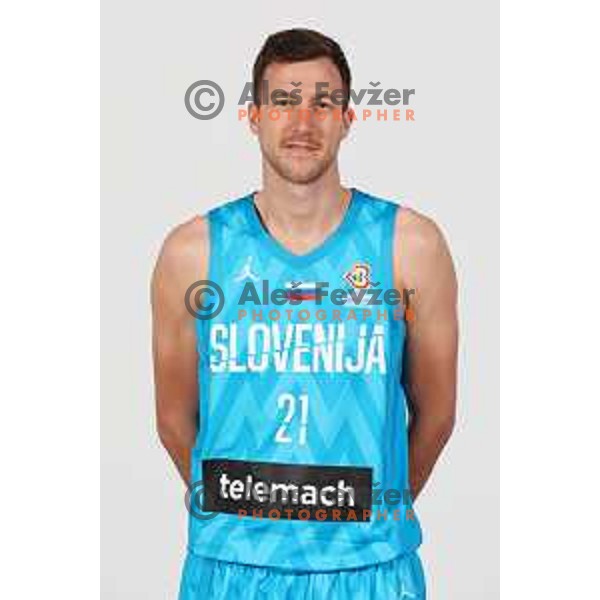 Member of Slovenia Basketball team during photo shooting in Ljubljana, Slovenia on November 8, 2022