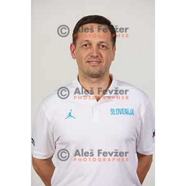 Member of Slovenia Basketball team during photo shooting in Ljubljana, Slovenia on November 8, 2022