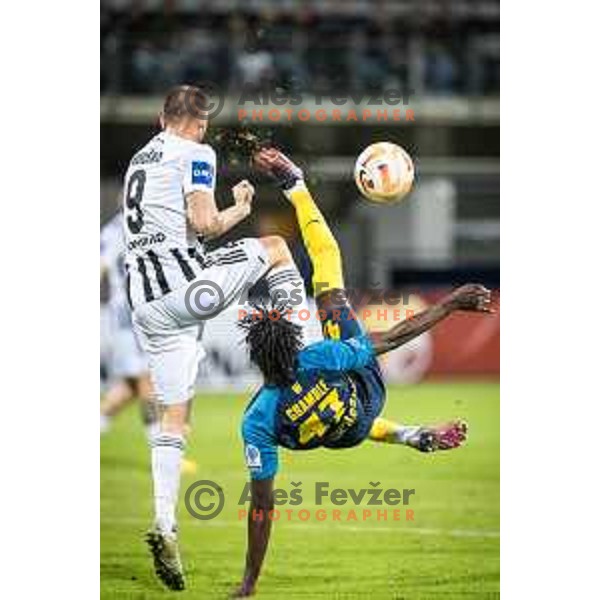 Bi Nene Junior Gbamble in action during Slovenian Cup football match between Celje and Mura in Arena z’dezele, Celje, Slovenia on November 9, 2022. Photo: Jure Banfi